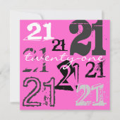 21e verjaardag van uitnodigingen (Voorkant)