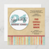 21e verjaardag van uitnodigingen (Voorkant / Achterkant)