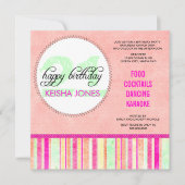 21e verjaardag van uitnodigingen (Voorkant)