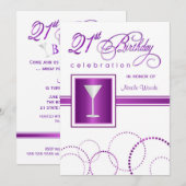21e verjaardag van uitnodigingen van de partij - P (Voorkant / Achterkant)