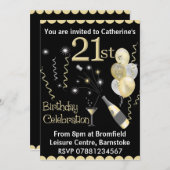 21e verjaardag van uitnodigingen van de partij - z (Voorkant / Achterkant)