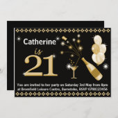 21e verjaardag van uitnodigingen van de partij - z (Voorkant / Achterkant)