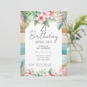 21e verjaardag verrassingsfeest tropisch kaart (Staand voorkant)