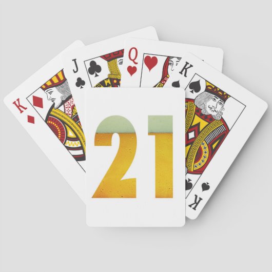 21e verjaardag vieren speelkaarten (Achterkant)