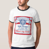 21e verjaardag Voeg de drinken van de Naam toe T-shirt (Voorkant)