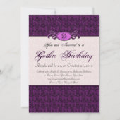 21e verjaardag voor een Gotisch Meisje, Fuschia Da Kaart (Achterkant)