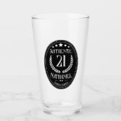  21e verjaardag voor hem Authentiek Glas (Voorkant)