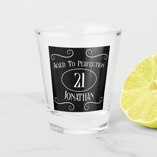 21e verjaardag voor hem in de leeftijd tot in de shot glas (Voorkant)