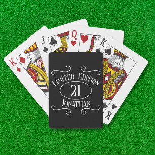 21e verjaardag voor hem Limited Edition Pokerkaarten