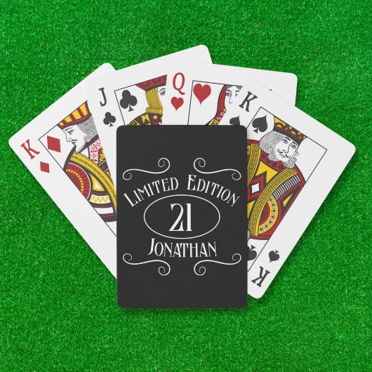  21e verjaardag voor hem Limited Edition Pokerkaarten