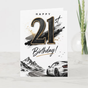 21e verjaardag voor mannen kaart