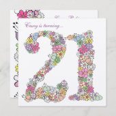 21e verjaardag Voorjaarsbloem van de Partij van de Kaart (Voorkant / Achterkant)