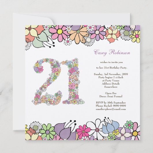 21e verjaardag Voorjaarsbloem van de Partij van de Kaart (Achterkant)