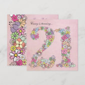 21e verjaardag Voorjaarsbloem van de Partij van de Kaart (Voorkant / Achterkant)