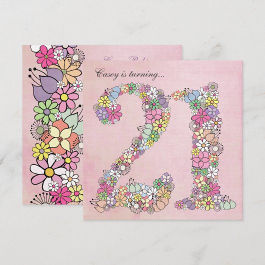 21e verjaardag Voorjaarsbloem van de Partij van de Kaart (Voorkant / Achterkant)