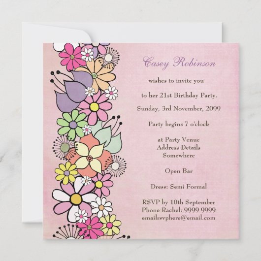 21e verjaardag Voorjaarsbloem van de Partij van de Kaart (Achterkant)