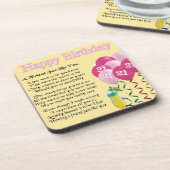 21e verjaardag - vriend gedicht onderzetter (Linkerzijde)