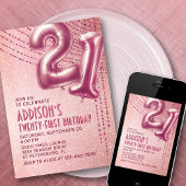 21e verjaardag vrouwen Roos goud Kaart