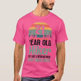 21e Verjaardag Wandelaar Mountain 21 jaar oud Wand T-shirt