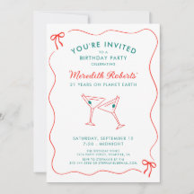 21e verjaardag Wavy Border met Bows Party