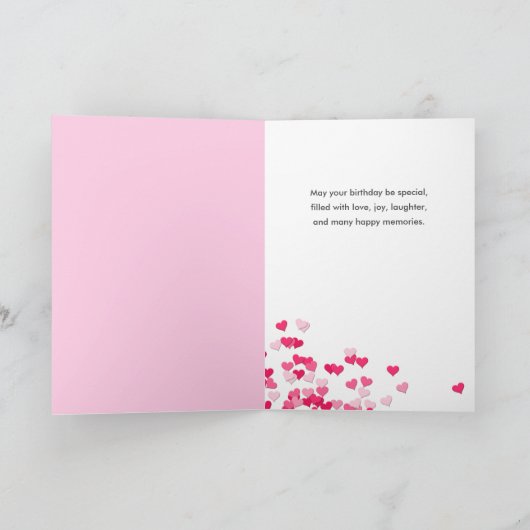 21e Verjaardag Wensen Ballerina Roze Jurk Kaart (Binnen)