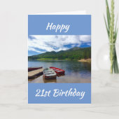 **21E VERJAARDAG** WENSEN MEER STIJL KAART (Voorkant)