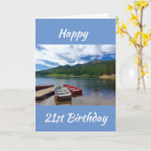 **21E VERJAARDAG** WENSEN MEER STIJL KAART (Gele Bloem)