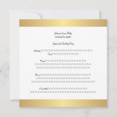 21e verjaardag White Gold Black Floral Kaart (Achterkant)