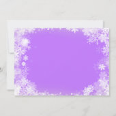 21e Verjaardag Winter Wonderland Sneeuwvlok Paarse Bedankkaart (Achterkant)
