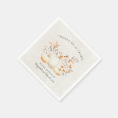 21e Verjaardag Witte Pompoen Fall Bladeren Custom Servet (Hoek)