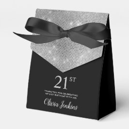 21e Verjaardag Zilver Doosje Bedankt Favor
