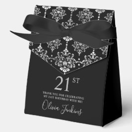 21e Verjaardag Zilver Elegante Dank Je Bedankdoosjes