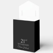 21e Verjaardag Zilver Gestreepte Dank Je  Bedankdoosjes (Open)