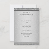 21e Verjaardag Zilver Grijs Marle Tegel Patroon Kaart (Achterkant)