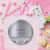 21e verjaardag zilverboegelegant papieren bordje (Feest)