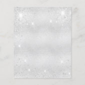 21e verjaardag zilveren glitter budgetuitnodiging flyer (Achterkant)
