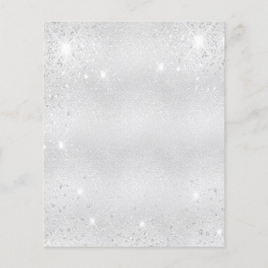 21e verjaardag zilveren glitter budgetuitnodiging flyer (Achterkant)