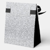 21e Verjaardag Zilveren Glitter Dank Je Bedankdoosjes (Achterkant)