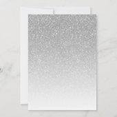21e verjaardag zilveren glitter uitnodiging (Achterkant)