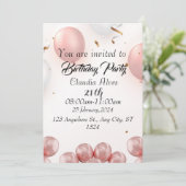 21e verjaardag zwart goudbladerpatroon confetti kaart (Staand voorkant)