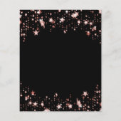 21e verjaardag zwart roos gouden budgetuitnodiging flyer (Achterkant)