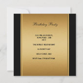21e verjaardag Zwarte Bronze Gold Kaart (Achterkant)