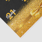 21e verjaardag zwarte gouden naam boegelegant tissuepapier (Detail)