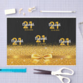 21e verjaardag zwarte gouden naam boegelegant tissuepapier (Craft)