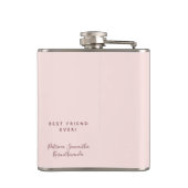 21e verjaardag zwarte roze roze roze gouden glazen heupfles (Achterkant)