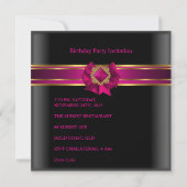 21e verjaardag Zwarte Roze Zijderzijde Gold Jewel Kaart (Achterkant)