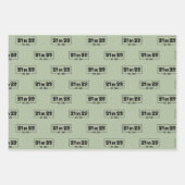 21e verjaardagscadeau 21 in 23 Est 2002 Inpakpapier Vel (Voorkant)