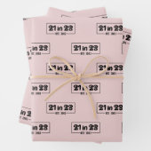 21e verjaardagscadeau 21 in 23 Est 2002 Inpakpapier Vel (In situ)