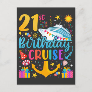 21e verjaardagscruise B-Day Party Briefkaart