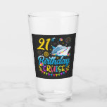 21e verjaardagscruise B-Day Party Drink Glas<br><div class="desc">21e Verjaardagscruise B-Day Party Grappig design Gift Drink Glass Cup Classic Collectie.</div>